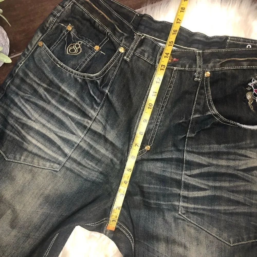 Eight732 distressed washed denim sz 38X34 - Picture 8 of 11